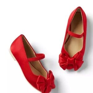 Janie and Jack Scarlet Bow Dress Shoes